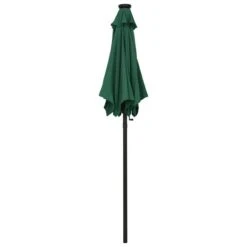 Parasol Avec Lumières LED Vert 200x211 Cm Aluminium -Meubles Soldes Boutique parasol avec lumieres led vert 200x211 cm aluminium 3666722354486 944174