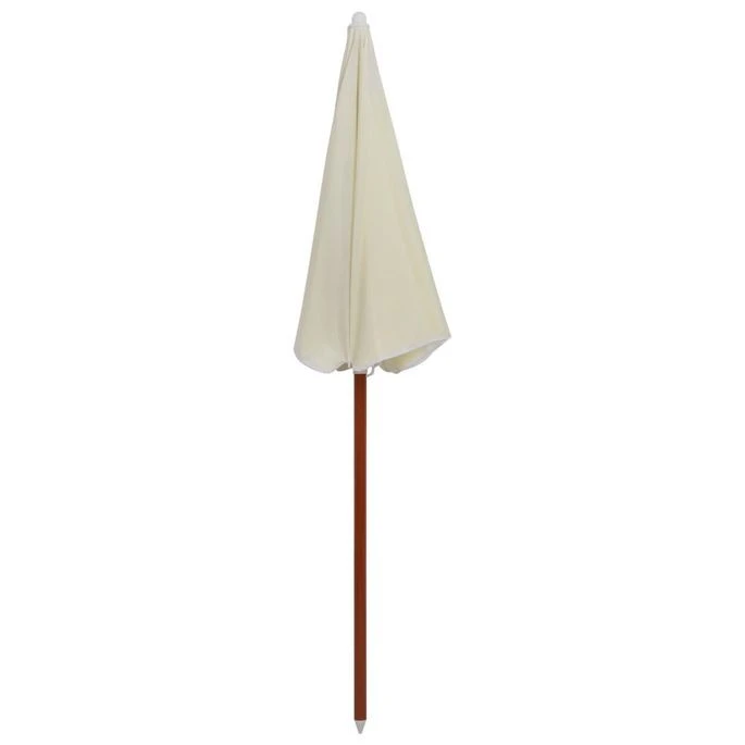 Parasol Avec Mât En Acier 180 Cm Sable 5 Parasol Avec Mât En Acier 180 Cm Sable – Image 3