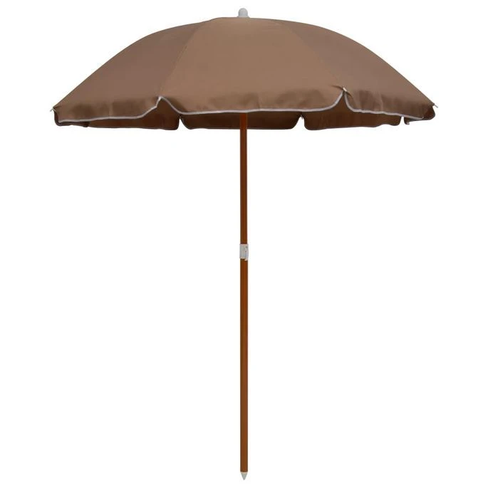 Parasol Avec Mât En Acier 180 Cm Taupe 3 Parasol Avec Mât En Acier 180 Cm Taupe