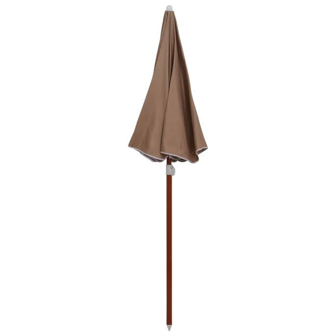 Parasol Avec Mât En Acier 180 Cm Taupe 4 Parasol Avec Mât En Acier 180 Cm Taupe – Image 2