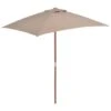 Parasol Avec Mât En Bois 150 X 200 Cm Taupe 2 Parasol Avec Mât En Bois 150 X 200 Cm Taupe -Meubles Soldes Boutique parasol avec mat en bois 150 x 200 cm taupe 3666722326834 978711