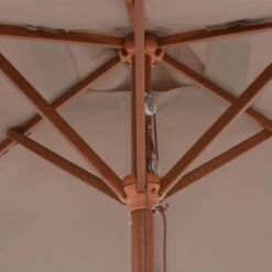 Parasol Avec Mât En Bois 150 X 200 Cm Taupe 11 Parasol Avec Mât En Bois 150 X 200 Cm Taupe -Meubles Soldes Boutique parasol avec mat en bois 150 x 200 cm taupe 3666722326834 978712