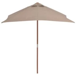 Parasol Avec Mât En Bois 150 X 200 Cm Taupe 13 Parasol Avec Mât En Bois 150 X 200 Cm Taupe -Meubles Soldes Boutique parasol avec mat en bois 150 x 200 cm taupe 3666722326834 978714