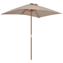 Parasol Avec Mât En Bois 150 X 200 Cm Taupe 14 Parasol Avec Mât En Bois 150 X 200 Cm Taupe -Meubles Soldes Boutique parasol avec mat en bois 150 x 200 cm taupe 3666722326834 978715