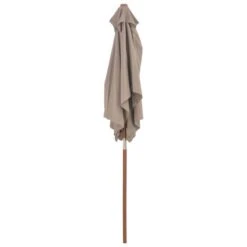 Parasol Avec Mât En Bois 150 X 200 Cm Taupe 15 Parasol Avec Mât En Bois 150 X 200 Cm Taupe -Meubles Soldes Boutique parasol avec mat en bois 150 x 200 cm taupe 3666722326834 978716