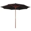 Parasol Avec Mât En Bois 300x258 Cm Noir 2 Parasol Avec Mât En Bois 300x258 Cm Noir -Meubles Soldes Boutique parasol avec mat en bois 300x258 cm noir 3666722322850 982826