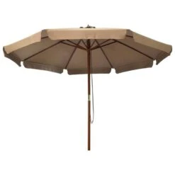 Parasol Avec Mât En Bois 330 Cm Taupe -Meubles Soldes Boutique parasol avec mat en bois 330 cm taupe 3666722859929 584857