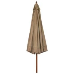 Parasol Avec Mât En Bois 330 Cm Taupe -Meubles Soldes Boutique parasol avec mat en bois 330 cm taupe 3666722859929 584858