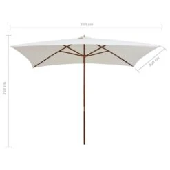 Parasol Avec Poteau En Bois 200 X 300 Cm Blanc Crème 15 Parasol Avec Poteau En Bois 200 X 300 Cm Blanc Crème -Meubles Soldes Boutique parasol avec poteau en bois 200 x 300 cm blanc creme 3666722604796 975209