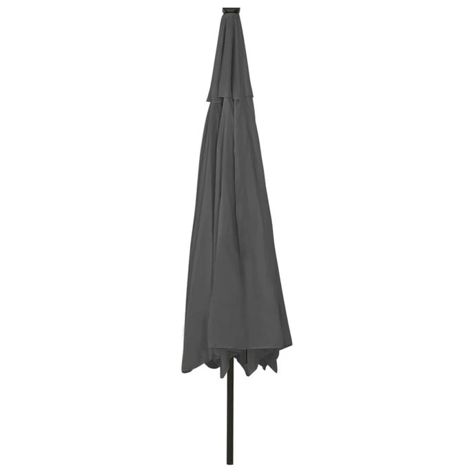 Parasol D'extérieur Avec LED Et Mât En Métal 400 Cm Anthracite 7 Parasol D'extérieur Avec LED Et Mât En Métal 400 Cm Anthracite – Image 5