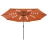Parasol D'extérieur Avec LED Et Mât En Métal 400 Cm Terre Cuite -Meubles Soldes Boutique parasol d exterieur avec led et mat en metal 400 cm terre cuite 3666722882811 890098