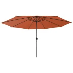 Parasol D'extérieur Avec LED Et Mât En Métal 400 Cm Terre Cuite 11 Parasol D'extérieur Avec LED Et Mât En Métal 400 Cm Terre Cuite -Meubles Soldes Boutique parasol d exterieur avec led et mat en metal 400 cm terre cuite 3666722882811 890100
