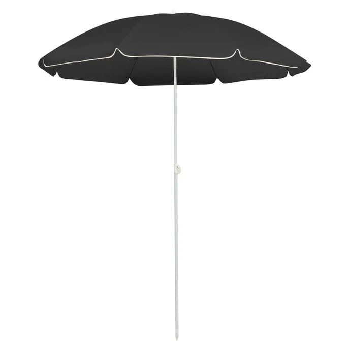 Parasol D'extérieur Avec Mât En Acier Anthracite 180 Cm 3 Parasol D'extérieur Avec Mât En Acier Anthracite 180 Cm