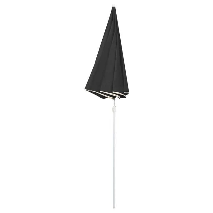 Parasol D'extérieur Avec Mât En Acier Anthracite 180 Cm 6 Parasol D'extérieur Avec Mât En Acier Anthracite 180 Cm – Image 4