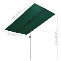 Parasol D'extérieur Avec Mât En Aluminium 180x130 Cm Vert 15 Parasol D'extérieur Avec Mât En Aluminium 180x130 Cm Vert -Meubles Soldes Boutique parasol d exterieur avec mat en aluminium 180x130 cm vert 3666722883788 983228