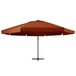 Parasol D'extérieur Avec Mât En Aluminium 600 Cm Terre Cuite -Meubles Soldes Boutique parasol d exterieur avec mat en aluminium 600 cm terre cuite 3666722604932 584521