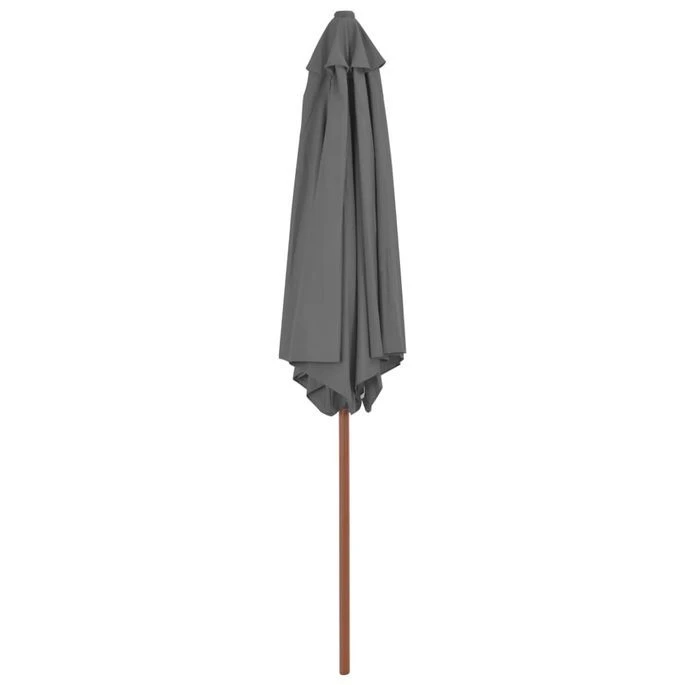 Parasol D'extérieur Avec Mât En Bois 270 Cm Anthracite 6 Parasol D'extérieur Avec Mât En Bois 270 Cm Anthracite – Image 4