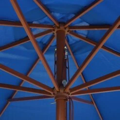 Parasol D'extérieur Avec Mât En Bois 350 Cm Bleu 10 Parasol D'extérieur Avec Mât En Bois 350 Cm Bleu -Meubles Soldes Boutique parasol d exterieur avec mat en bois 350 cm bleu 3666722322768 982911