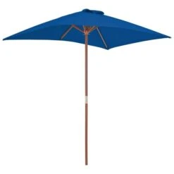Parasol D'extérieur Avec Mât En Bois Bleu 150x200 Cm 11 Parasol D'extérieur Avec Mât En Bois Bleu 150x200 Cm -Meubles Soldes Boutique parasol d exterieur avec mat en bois bleu 150x200 cm 3666722353366 945813