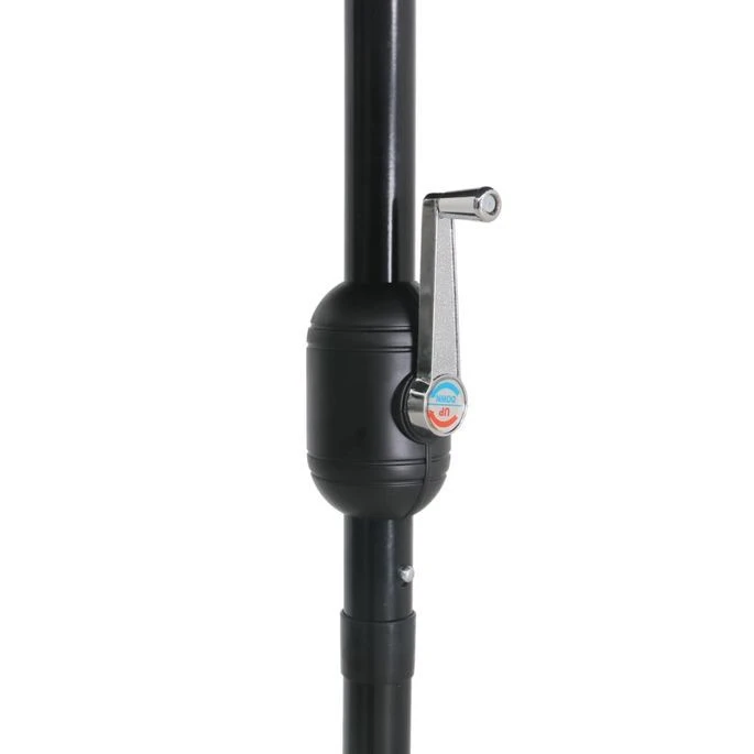 Parasol D'extérieur Avec Poteau En Métal 300 Cm Noir 8 Parasol D'extérieur Avec Poteau En Métal 300 Cm Noir – Image 6