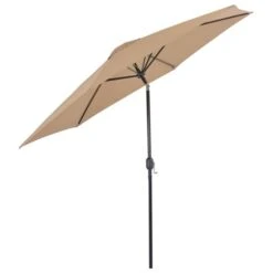 Parasol D'extérieur Avec Poteau En Métal 300 Cm Taupe -Meubles Soldes Boutique parasol d exterieur avec poteau en metal 300 cm taupe 3666722327022 978525