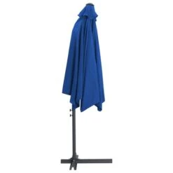 Parasol D'extérieur Déporté Avec Mât En Acier 300 Cm Bleu Azuré -Meubles Soldes Boutique parasol d exterieur deporte avec mat en acier 300 cm bleu azure 3666722322591 983191