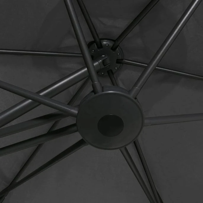 Parasol D'extérieur Déporté Avec Mât En Acier 300x250 Cm Anthracite 4 Parasol D'extérieur Déporté Avec Mât En Acier 300x250 Cm Anthracite – Image 2