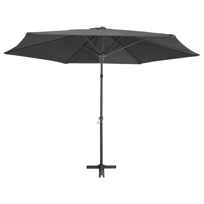 Parasol D'extérieur Déporté Avec Mât En Acier 300x250 Cm Anthracite 5 Parasol D'extérieur Déporté Avec Mât En Acier 300x250 Cm Anthracite – Image 3