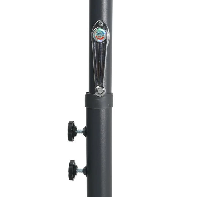 Parasol D'extérieur Déporté Avec Mât En Acier 300x250 Cm Anthracite 8 Parasol D'extérieur Déporté Avec Mât En Acier 300x250 Cm Anthracite – Image 6