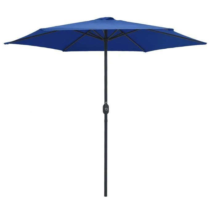 Parasol D'extérieur Et Mât En Aluminium 270x246 Cm Bleu Azuré 5 Parasol D'extérieur Et Mât En Aluminium 270x246 Cm Bleu Azuré – Image 3