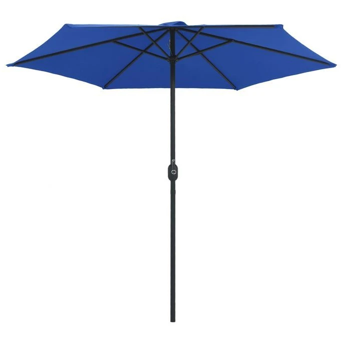 Parasol D'extérieur Et Mât En Aluminium 270x246 Cm Bleu Azuré 6 Parasol D'extérieur Et Mât En Aluminium 270x246 Cm Bleu Azuré – Image 4