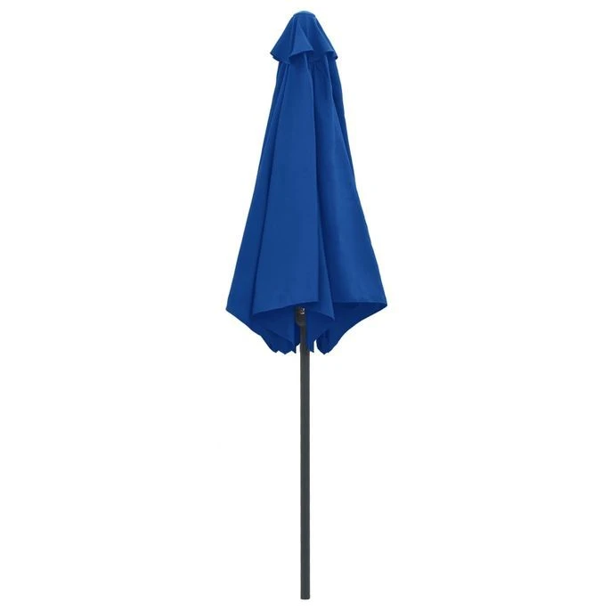 Parasol D'extérieur Et Mât En Aluminium 270x246 Cm Bleu Azuré 7 Parasol D'extérieur Et Mât En Aluminium 270x246 Cm Bleu Azuré – Image 5