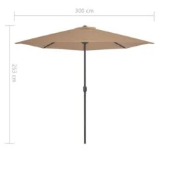 Parasol De Balcon Avec Mât En Aluminium Taupe 300x150 Cm Demi 17 Parasol De Balcon Avec Mât En Aluminium Taupe 300x150 Cm Demi -Meubles Soldes Boutique parasol de balcon avec mat en aluminium taupe 300x150 cm demi 3666722326520 979009
