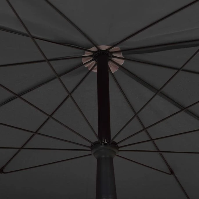 Parasol De Jardin Avec Mât 200x130 Cm Anthracite 4 Parasol De Jardin Avec Mât 200x130 Cm Anthracite – Image 2