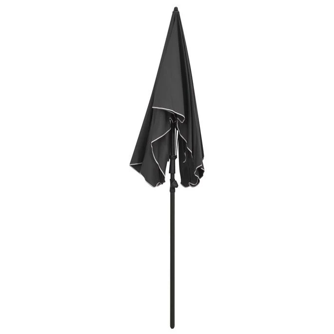 Parasol De Jardin Avec Mât 200x130 Cm Anthracite 6 Parasol De Jardin Avec Mât 200x130 Cm Anthracite – Image 4