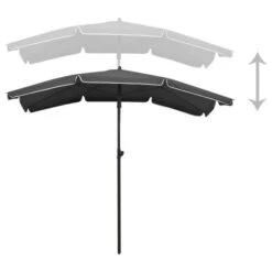 Parasol De Jardin Avec Mât 200x130 Cm Anthracite 12 Parasol De Jardin Avec Mât 200x130 Cm Anthracite -Meubles Soldes Boutique parasol de jardin avec mat 200x130 cm anthracite 3666722352086 946896