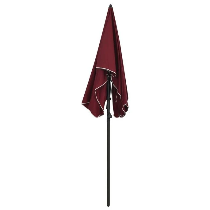 Parasol De Jardin Avec Mât 200x130 Cm Rouge Bordeaux 6 Parasol De Jardin Avec Mât 200x130 Cm Rouge Bordeaux – Image 4