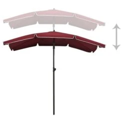 Parasol De Jardin Avec Mât 200x130 Cm Rouge Bordeaux 12 Parasol De Jardin Avec Mât 200x130 Cm Rouge Bordeaux -Meubles Soldes Boutique parasol de jardin avec mat 200x130 cm rouge bordeaux 3666722352062 946908
