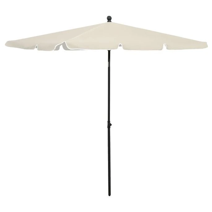 Parasol De Jardin Avec Mât 210x140 Cm Sable 3 Parasol De Jardin Avec Mât 210x140 Cm Sable