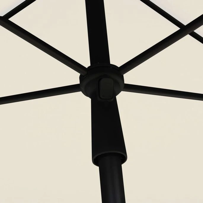 Parasol De Jardin Avec Mât 210x140 Cm Sable 4 Parasol De Jardin Avec Mât 210x140 Cm Sable – Image 2