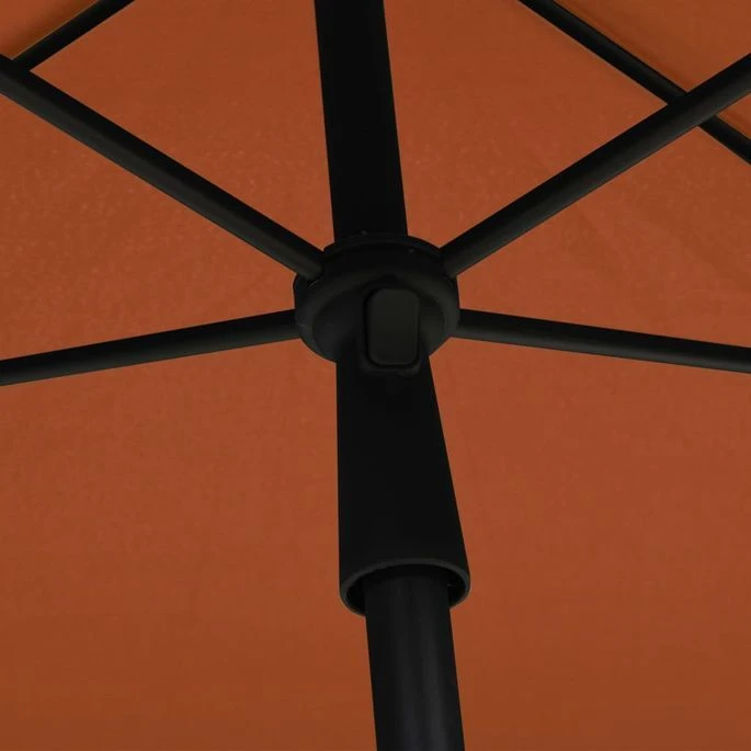 Parasol De Jardin Avec Mât 210x140 Cm Terre Cuite 4 Parasol De Jardin Avec Mât 210x140 Cm Terre Cuite – Image 2