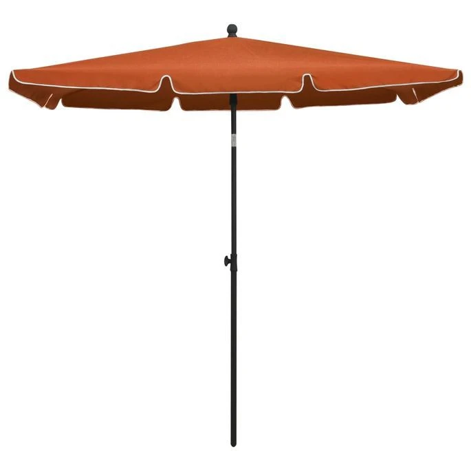Parasol De Jardin Avec Mât 210x140 Cm Terre Cuite 5 Parasol De Jardin Avec Mât 210x140 Cm Terre Cuite – Image 3