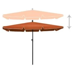 Parasol De Jardin Avec Mât 210x140 Cm Terre Cuite 11 Parasol De Jardin Avec Mât 210x140 Cm Terre Cuite -Meubles Soldes Boutique parasol de jardin avec mat 210x140 cm terre cuite 3666722352130 946865