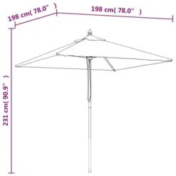 Parasol De Jardin Avec Mât En Bois Sable 198x198x231 Cm 15 Parasol De Jardin Avec Mât En Bois Sable 198x198x231 Cm -Meubles Soldes Boutique parasol de jardin avec mat en bois sable 198x198x231 cm 3666722921961 1511475