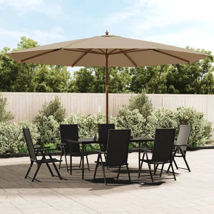 Parasol De Jardin Avec Mât En Bois Taupe 400x273 Cm 3 Parasol De Jardin Avec Mât En Bois Taupe 400x273 Cm