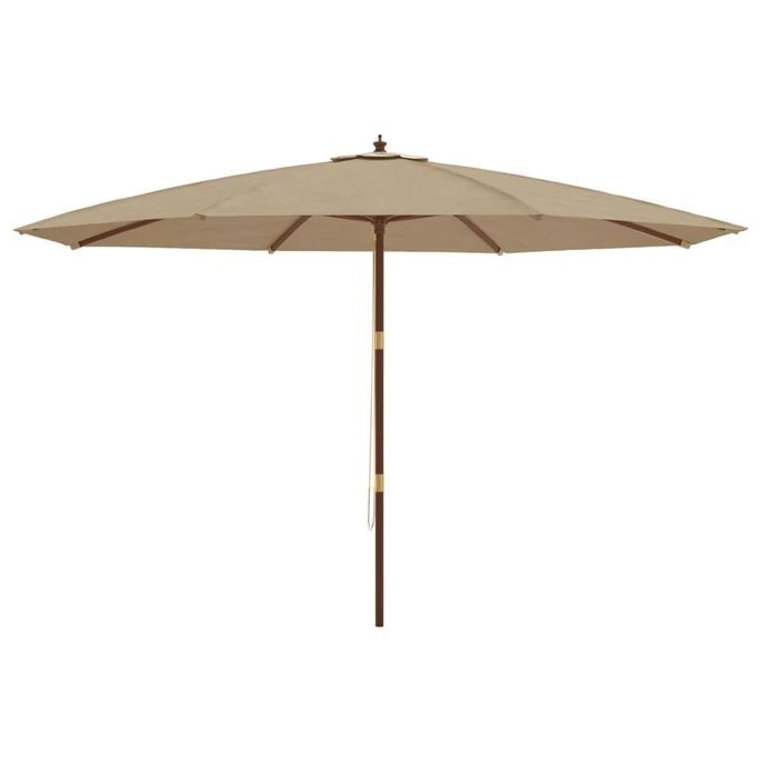 Parasol De Jardin Avec Mât En Bois Taupe 400x273 Cm 6 Parasol De Jardin Avec Mât En Bois Taupe 400x273 Cm – Image 4