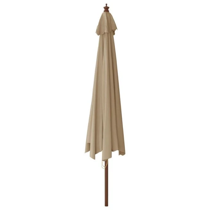 Parasol De Jardin Avec Mât En Bois Taupe 400x273 Cm 7 Parasol De Jardin Avec Mât En Bois Taupe 400x273 Cm – Image 5