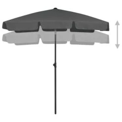 Parasol De Plage Anthracite 180x120 Cm 14 Parasol De Plage Anthracite 180x120 Cm -Meubles Soldes Boutique parasol de plage anthracite 180x120 cm 3666722352888 946305