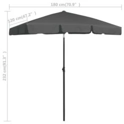 Parasol De Plage Anthracite 180x120 Cm 17 Parasol De Plage Anthracite 180x120 Cm -Meubles Soldes Boutique parasol de plage anthracite 180x120 cm 3666722352888 946308
