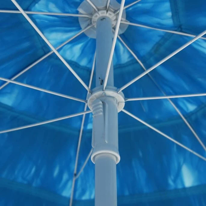 Parasol De Plage Bleu 240 Cm 4 Parasol De Plage Bleu 240 Cm – Image 2